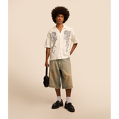 Imagem da oferta Bermuda Jorts Super Baggy em Jeans com Cinto Amarração