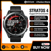 Imagem da oferta Novo 2025 zeblaze stratos 4 gps smartwatch 1.43 "tela amoled bússola altímetro barométrico lanterna chamada de voz