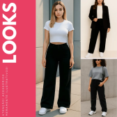 Imagem da oferta Calça Jeans Wide Leg Feminina Cintura Alta Sem Lycra Stillge