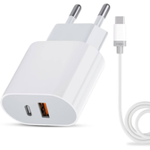Imagem da oferta Carregador Celular Turbo 40w Cabo Tipo C Para Android Iphone 15 Samsung Xiaomi Motorola USB-C