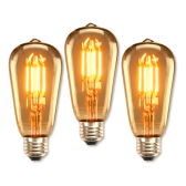 Imagem da oferta Kit 3 Lâmpada Filamento Led Homefy Decorativa Retrô Vintage Âmbar Branco-quente 110v/220v