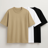 Imagem da oferta Kit 3 Oversized Masculina Stretwear Básica Lisa Premium