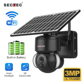 Imagem da oferta SECTEC ST-S518M-3M Câmera De Segurança Com Energia Solar visão noturna detecção de movimento áudio bidirecional IP