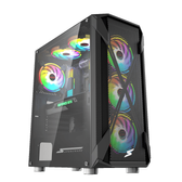Imagem da oferta Gabinete Gamer SuperFrame Xtrike RGB Mid Tower Acrílico E-ATX Black Sem Fonte Com 3 Fans