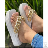 Imagem da oferta Sandalia Corrente Dourada Luxo Sola Alta Plataforma