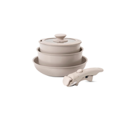 Imagem da oferta Jogo de Panelas Empilhável Brinox Fit 10 Peças Antiaderente Ceramic Life