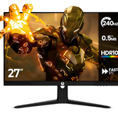 Imagem da oferta Monitor Gamer Haiz 27 Fhd 240hz 1ms Hdr10 Ips Vesa 1080p
