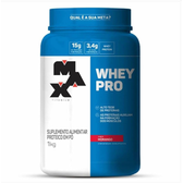 Imagem da oferta Whey Pro - 1000g Morango - Max Titanium Max Titanium