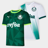 Imagem da oferta Kit Camisa Palmeiras 23/24 s/n° Estádio Puma Masculina com 2 Peças
