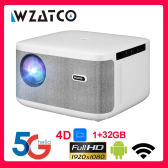 Imagem da oferta WZATCO-A20 Foco Digital LED Projetor 32GB Inteligente Android Wi-Fi Full HD 1920*1080P