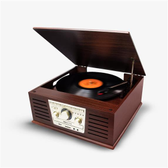 Imagem da oferta Vitrola Multifuncional ObaRetrô Conexão via Bluetooth - Obabox