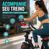 Imagem da oferta Bicicleta Spinning Ergométrica Para Exercícios Com Monitor Profissional Sport Suporta até 200kg