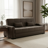 Imagem da oferta Sofá-cama 3 Lugares Matrix Grazi Liso Cappuccino