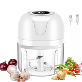 Imagem da oferta Mini Processador de Alimentos 250ml 3 Lâminas Triturador Portátil (Branco)