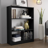 Imagem da oferta Estante para Livros Home Sala Madesa 6907 com 3 Nichos - Preto