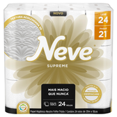 Imagem da oferta Papel Higiênico Folha Tripla Neutro Neve Supreme 20m Pacote Leve 24 Pague 21 Unidades