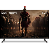 Imagem da oferta Smart TV Multi Roku 32" HD 3 HDMI 2 USB Compatível com Alexa e Google Home - TL052M