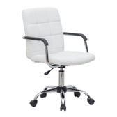 Imagem da oferta Cadeira de Escritório Secretária Giratória Fitz Branca