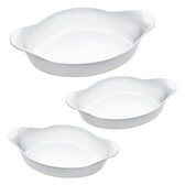 Imagem da oferta Marinex Conjunto de Assadeiras Oval Opaline 3Peças Branco