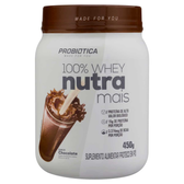 Imagem da oferta Suplemento Alimentar Proteico em Pó Chocolate Probiótica 100% Whey Nutra Mais 450g