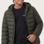 Imagem da oferta Jaqueta puffer infantil com capuz 6-14A - Verde