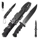 Imagem da oferta Kit Rambo Faca Tatica + Arremesso + Canivete Caça C/ Bainha