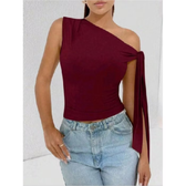 Imagem da oferta Blusa FemininaElegante Suplex com Ombros Assimétricos e Alças Ideal para Uso Diário