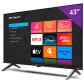 Imagem da oferta Smart TV 43 Full HD DLED AOC 43S5045/78G com sistema operacional Roku processador Quad Core Dolby Audio HDMI e USB