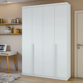 Imagem da oferta Guarda-roupa Solteiro 4 Portas 2 Gavetas Alonzo 100% MDF