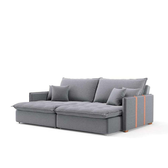 Imagem da oferta sofá-cama casal 3 lugares solomons linho cinza