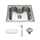 Imagem da oferta Cuba Pia Cozinha Tubrax Gourmet Aço Inox Luxo Com Acessórios