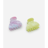 Imagem da oferta Kit 02 Piranhas de Cabelo Formato Arco íris com Glitter em Plástico