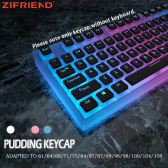 Imagem da oferta ZIFRIEDN-Pudim Keycaps para teclado mecânico PBT OEM geléia RGB tamanho completo 60% 100% K