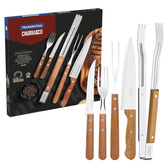 Imagem da oferta Kit para Churrasco 15 Peças Tramontina Natural