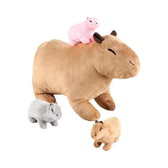 Imagem da oferta Capivara Kawaii de Pelúcia - Mamãe com 4 Bebês - 34cm