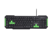 Imagem da oferta Teclado Multilaser Gamer Preto e Verde - TC201