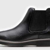 Imagem da oferta Bota de Couro Chelsea Democrata Recortes Preta
