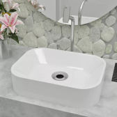 Imagem da oferta Cuba Pia De Apoio Retangular 36x27cm Para Banheiro Lavabo Lótus Beltempo