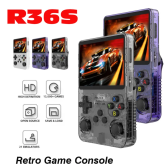 Imagem da oferta R36S novo console de jogos retrô de 3,5 polegadas Linux sistema de código aberto console de jogos portátil com grande