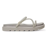 Imagem da oferta Chinelo Flatform Tiras Strass Cristal Silver Branco Off Vizzano 6459.118