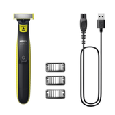 Imagem da oferta Aparador e raspador OneBlade com 3 pentes à prova dágua Bivolt - QP272410 Philips