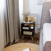 Imagem da oferta Mesas de Cabeceira Retro para Quarto Casal ou Solteiro Nicho Decoração Palma