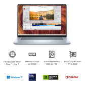 Imagem da oferta Notebook Dell Inspiron Plus Ultra 7-155H 16GB SSD 1TB GeForce RTX 4060 Tela 16" QHD+ W11 - I16-U7155H-A20