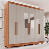 Imagem da oferta Guarda-roupa Casal com Espelho 6 Portas 2 Gavetas França - Espresso Móveis - Guarda-Roupa / Roupeiro