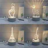 Imagem da oferta Luminária de Mesa de LED 3D Criativa / Luz Noturna Decorativa