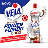 Imagem da oferta Veja Desinfetante Multiuso Power Fusion Coco 500Ml Branco/Vermelho