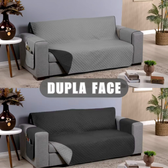 Imagem da oferta Protetor de Sofá DUPLA FACE 2 3 4 Lugares Capa Retrátil Protetora Matelado Porta Objetos
