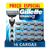 Imagem da oferta Carga Para Aparelho Gillette Mach3 - 16 Unidades