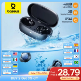 Imagem da oferta Baseus bowie ma10 pro fones de ouvido sem fio 48db cancelamento de ruído ativo bluetooth 5.3 40h vida útil da bateria