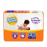 Imagem da oferta 3 Pacotes Fralda Pom Pom Protek Proteção de Mãe Jumbo P 30 Unidades